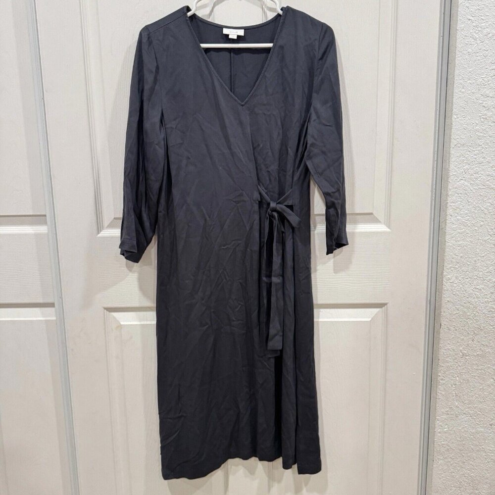 Pure Jill Women's S Black Wrap Dress Classic‎ Staple Minimalist Office Vixen